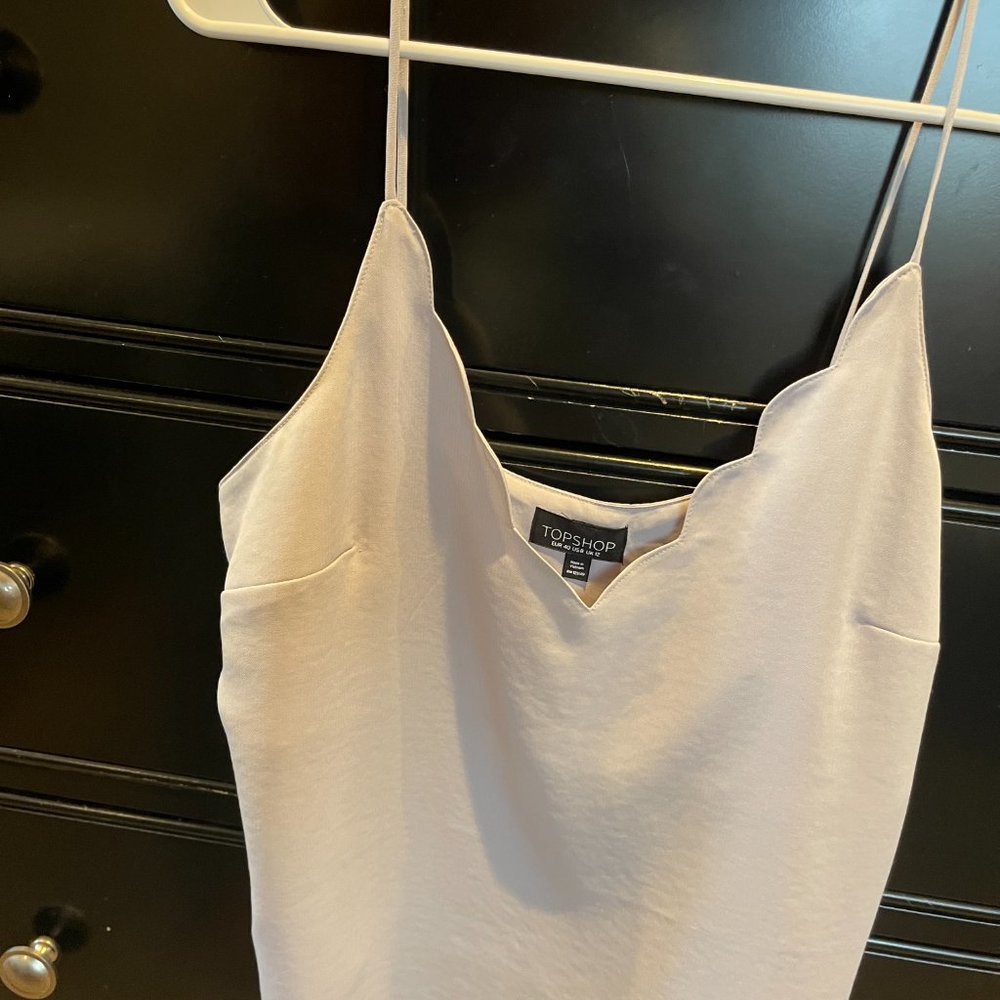 Topshop Scalloped Tank Top - Size 8